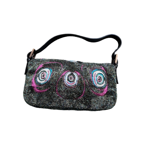Unique FENDI beaded embroidery baguette bag - Picture 2 of 9